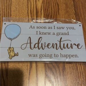 Pooh Nursery Wooden Sign
